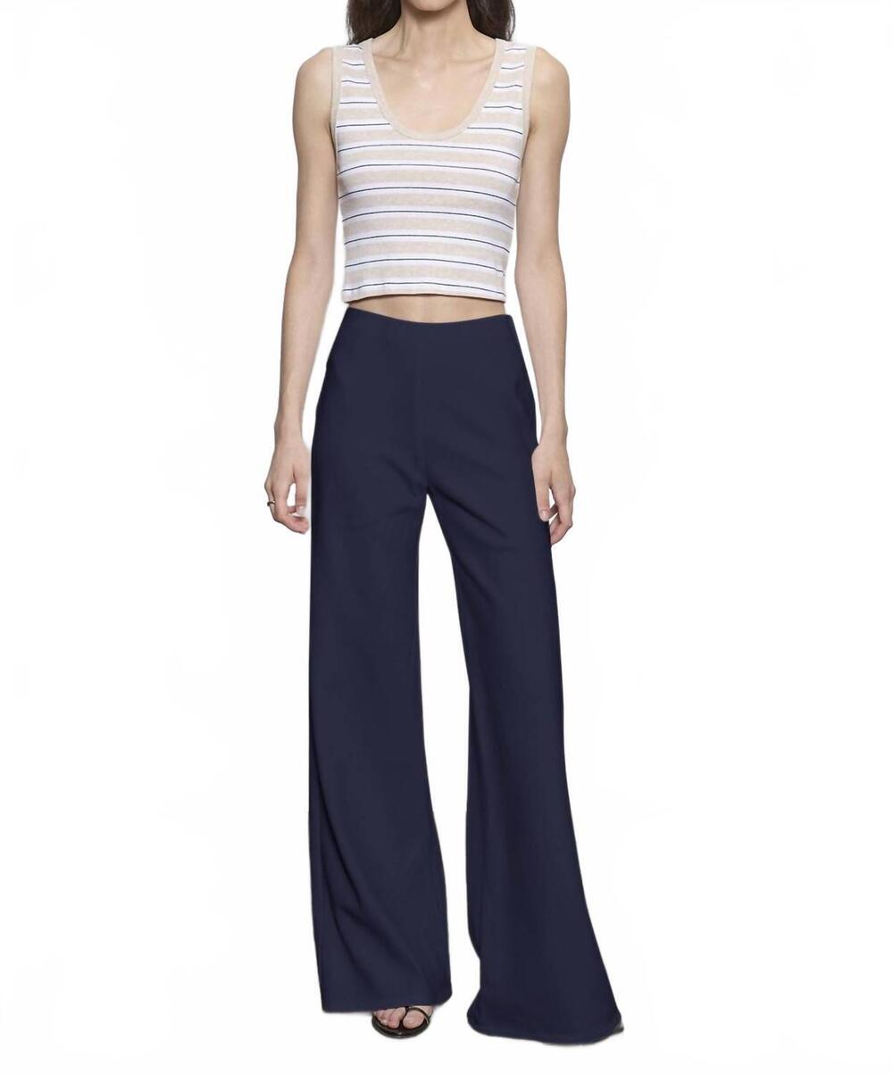 NEW ENZA COSTA twill bias pant in navy